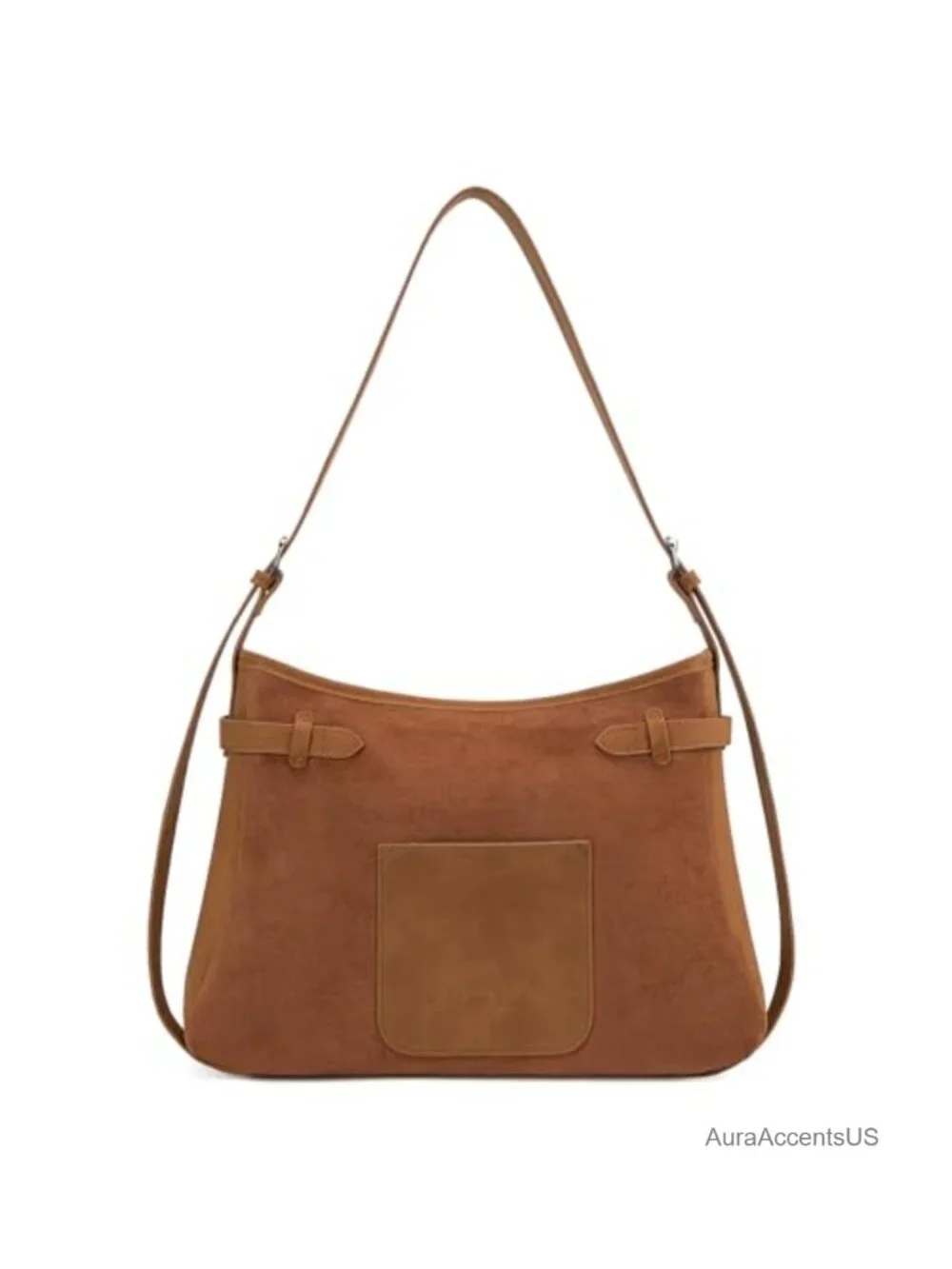 Faux Suede Slouchy Hobo Shoulder Bag for Women Soft Casual Work Travel Handbag